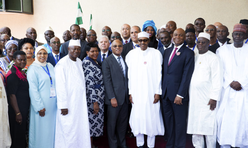 PRESIDENT BUHARI DECLARED OPENS AFRICAN PARLIAMENTARY UNION CONFERENCE. NOV 8 2018