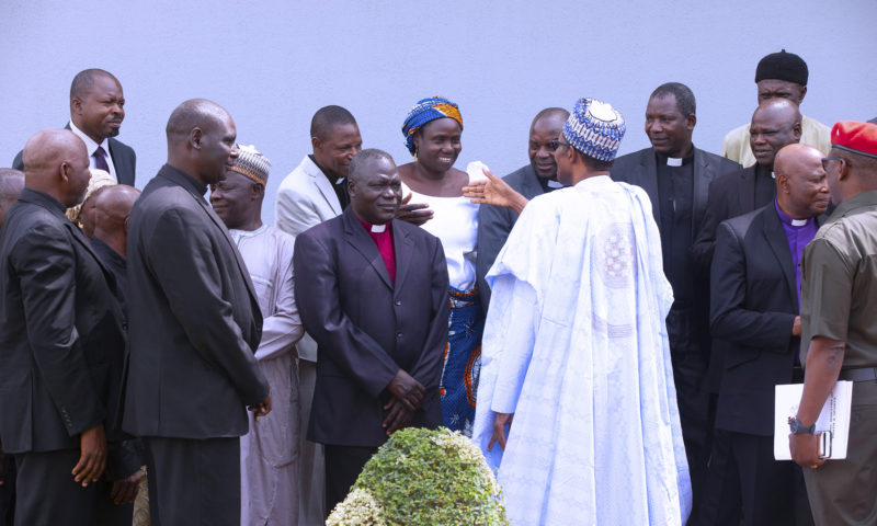 PRESIDENT BUHARI RECEIVED IN AUDIENCE MEMBERS OF THE CHURCH OF CHRIST IN NIGERIA (COCIN) AT THE STATE HOUSE