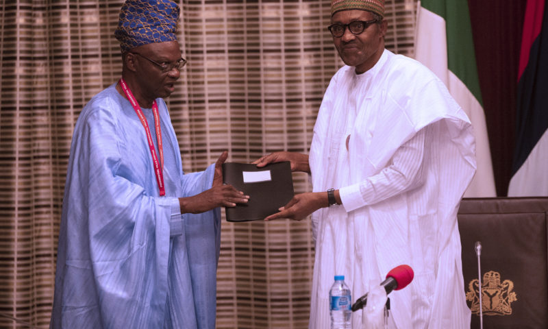 PRESIDENT MUHAMMADU BUHARI RECEIVED FORMER  PERMANENT SECRETARIES AND RETIRED CAREER AMBASSADORS AT THE STATE HOUSE IN ABUJA. PHOTO; SUNDAY AGHAEZE. NOV 5 2018.