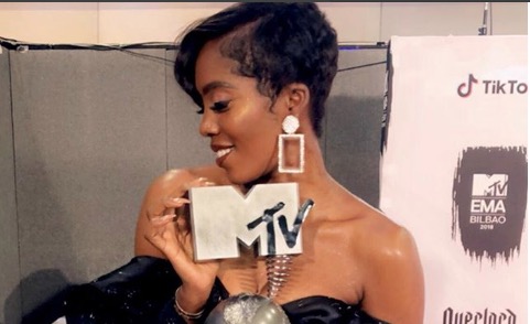 Tiwa Savage becomes first female to win MTV Best African Act