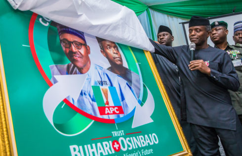 VP Osinbajo unveils NCBSG Grassroots Campaign Pedestal.