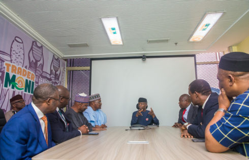 VP Osinbajo with Trader Moni board members.