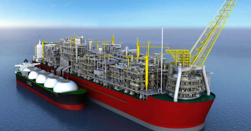 World’s largest floating LNG platform starts production in Australia