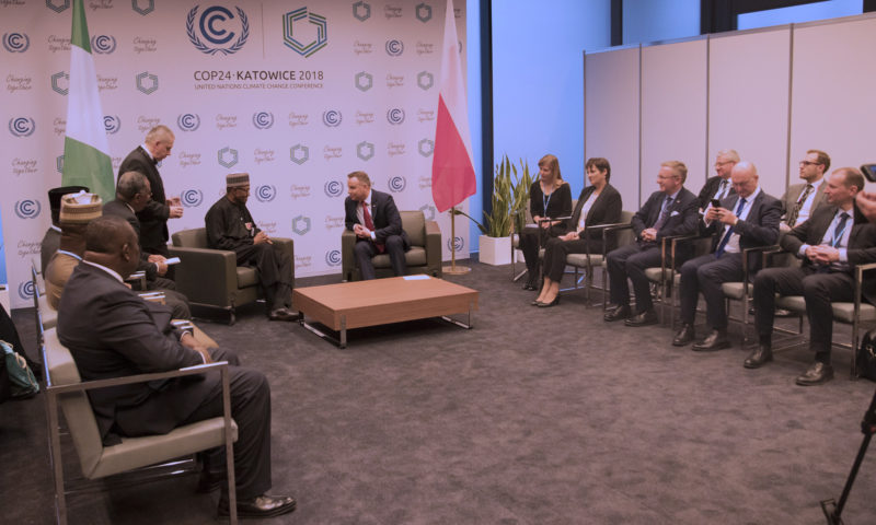 PRESIDENT BUHARI HOLDS BILATERAL MEETINGS SIDELINES OF THE COP24 IN POLAND. DEC 3 2018