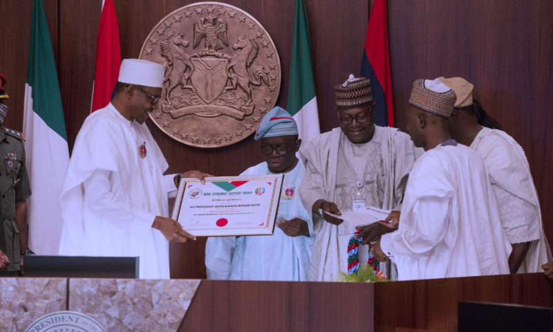 PRESIDENT BUHARI RECEIVES MBO SUPPORT GROUP. DEC 21 2018