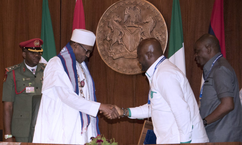 PRESIDENT BUHARI RECEIVES NEWLY INAUGURATED EXECUTIVE OF NUP