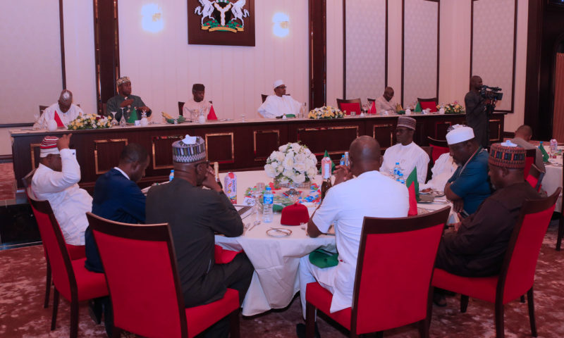 PRESIDENT BUHARI HOSTED DINNER WITH APC GOVS AND GUB CANDIDATES