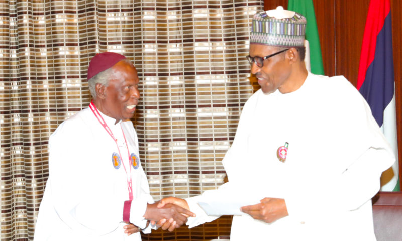 PRESIDENT BUHARI DELEGATION OF CHERUBIM AND SERAPHIM ON A COURTESY VISIT. JAN 4 2019