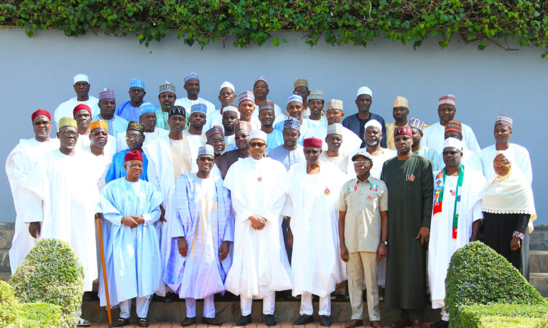 PRESIDENT BUHARI RECEIVES NORTH-EAST DELEGATION AT THE STATE HOUSE. JAN 7 2019