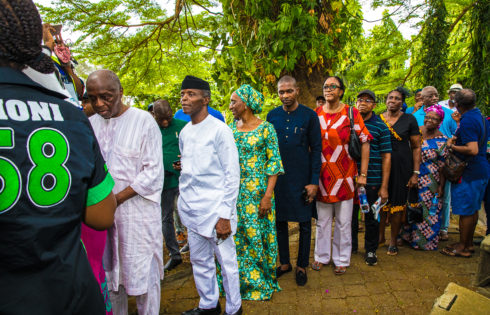 VP and Wife on the queue to vote