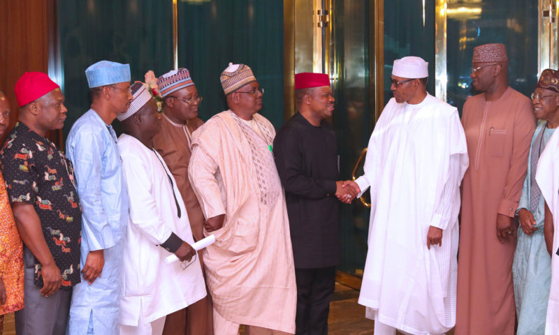 PRESIDENT BUHARI RECEIVES LEADERSHIP OF NUJ ON A CONGRATULATORY VISIT AT THE STATE HOUSE ABUJA. MARCH 21 2019