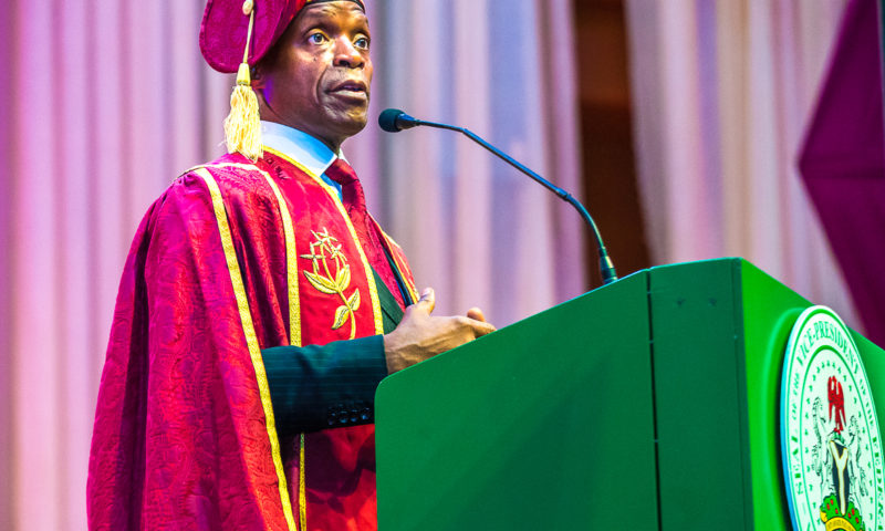 VP OSINBAJO DELIVERS THE CONVOCATION LECTURE TODAY AHEA