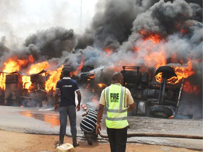 Two persons die as petrol tanker goes up in Ibadan