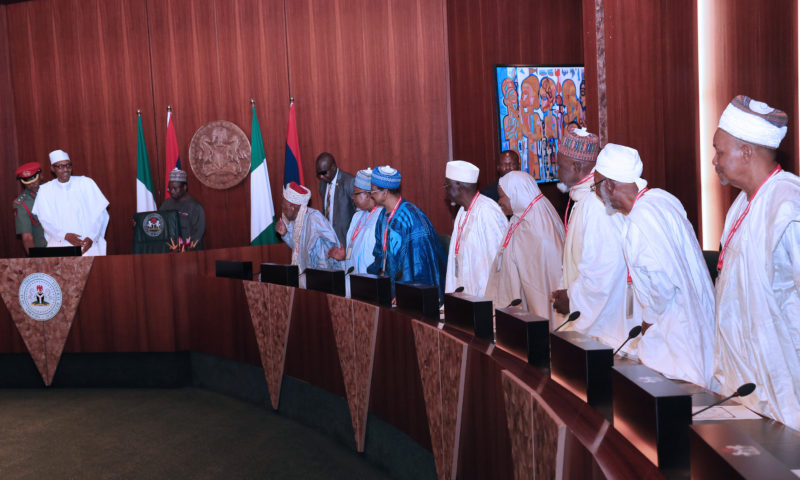 PRESIDENT BUHARI RECEIVES BOARD OF TRUSTEE AND ADVISORY COUNCIL