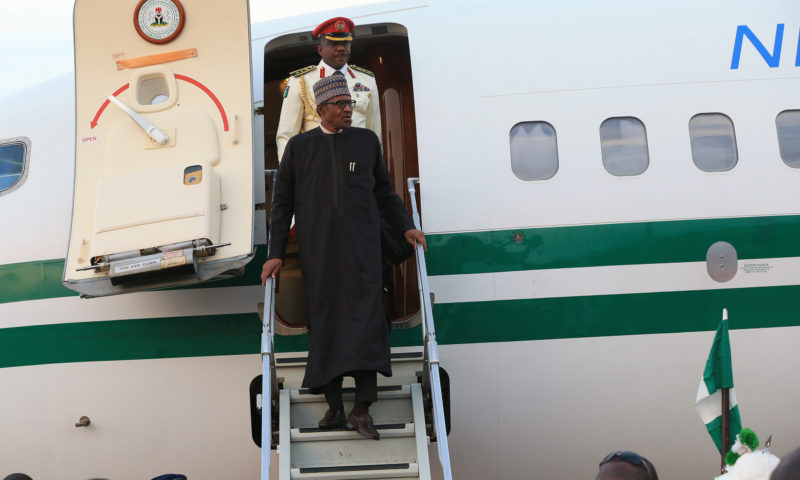 PRESIDENT BUHARI RETURNS FROM THE UK. MAY 5 2019