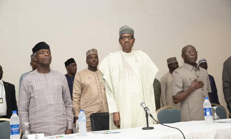 PRESIDENT MUHAMMADU BUHARI MEETS APC MEMBERS AHEAD OF INAUGURATION OF 9TH ASSEMBLY