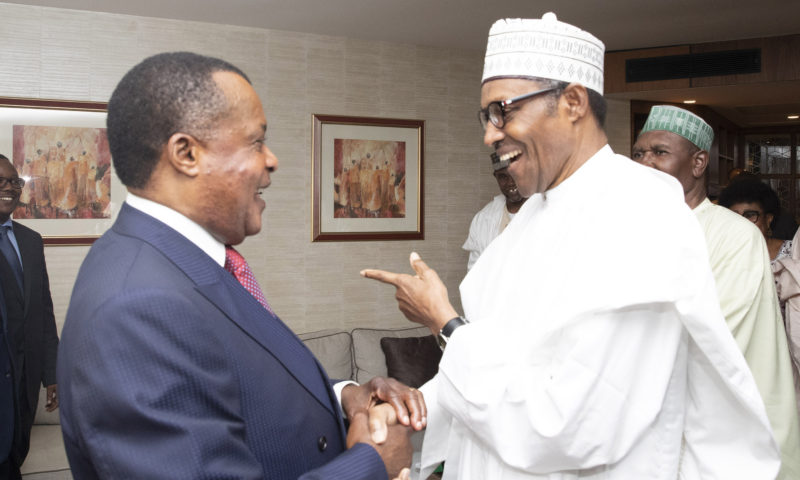 PRESIDENT BUHARI RECEIVES PRESIDENT NGUESSO OF CONGO Brazzaville. JUNE 11 2019