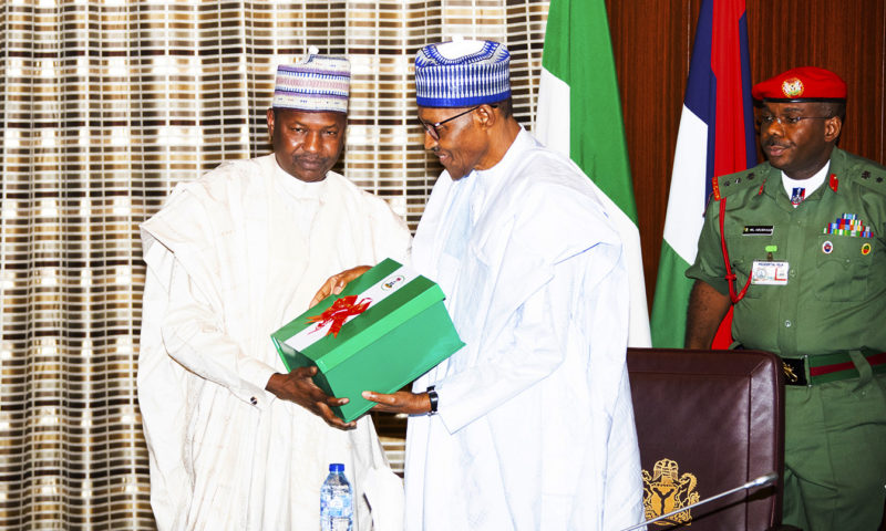 PRESIDENT BUHARI RECEIVES REPORT ON FINANCIAL AUTONOMY OF STATE LEGISLATIVE AND STATE JUDICIARY. JUNE 25 2019