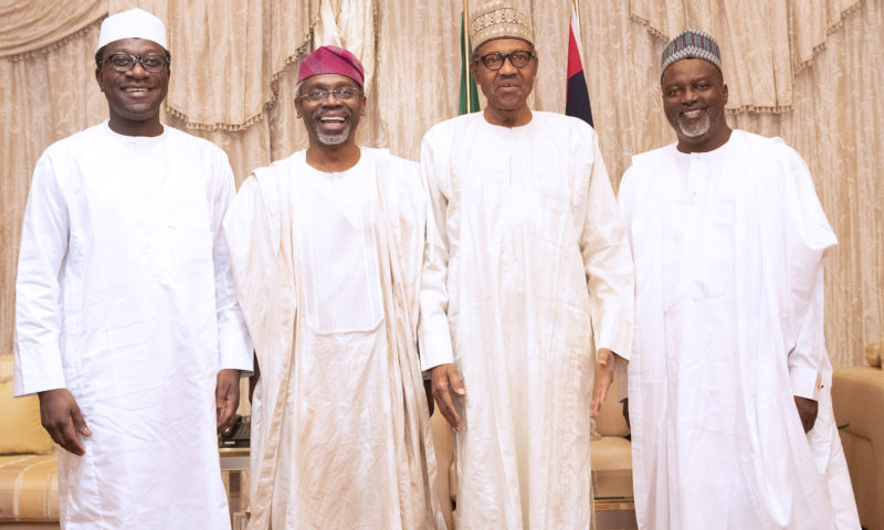 PRESIDENT BUHARI RECEIVES THE NEWLY ELECTED SPEAKER AND DEPUTY SPEAKER. JUNE 12 2019