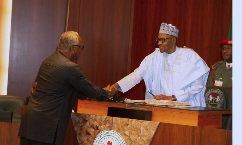 PRESIDENT BUHARI SWEARING-IN OF RMAFC MEMBERS. JUNE 27 2019