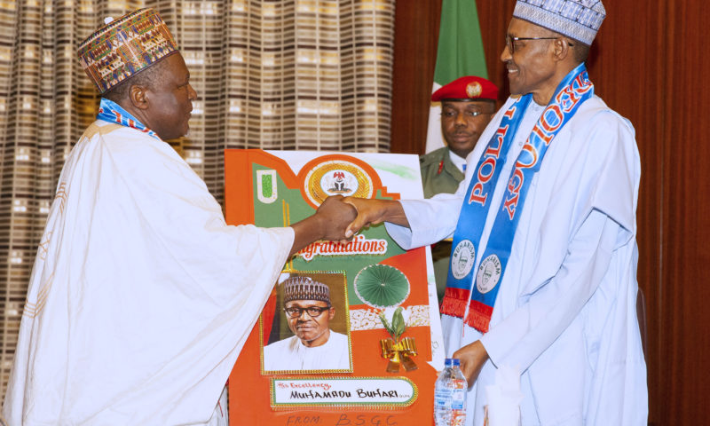 PRESIDENT BUHARI RECEIVES BUHARI SUPPORT GROUP CENTER. JULY 2, 2019