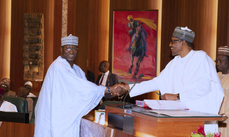 PRESIDENT BUHARI SWEARS-IN SGF AND MINISTERS.AUG 21 2019