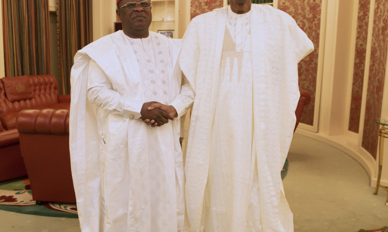 PRESIDENT BUHARI RECEIVES EBONYI STATE GOV DAVE UMAHI. SEPT 5 2019