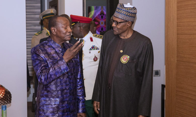 PRESIDENT BUHARI MEETS PRESIDENT OF GUINEA CONAKRY H.E. CONDE