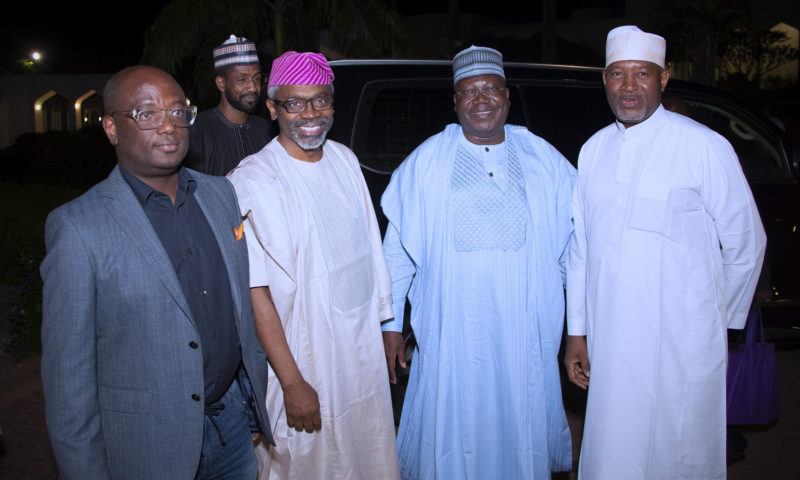 PRESIDENT BUHARI RECEIVES PRESIDENT OF THE SENATE LAWAN AND SPEAKER GBAJABIAMILA. OCT 6 2019