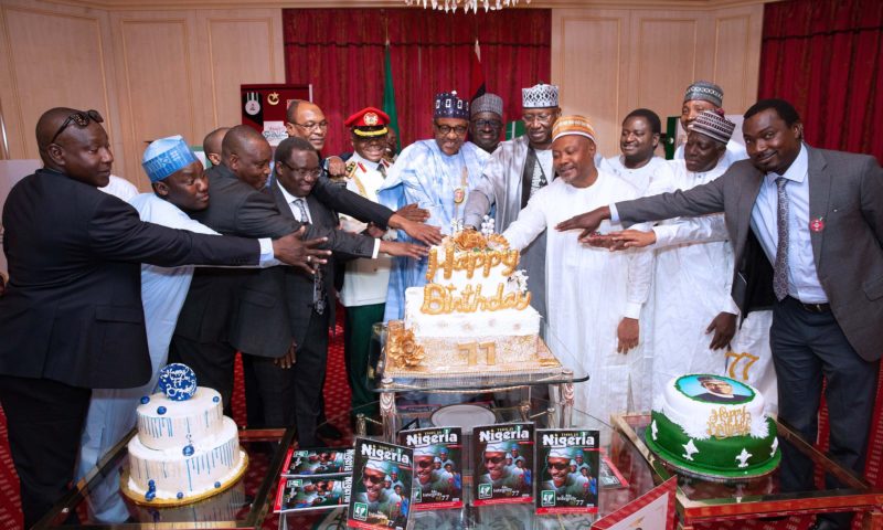 Buhari marks 77th birthday, aides celebrate