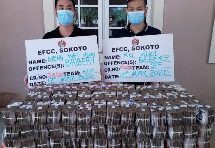 Two Chinese Arrested for Offering N100m Bribe to EFCC Officer