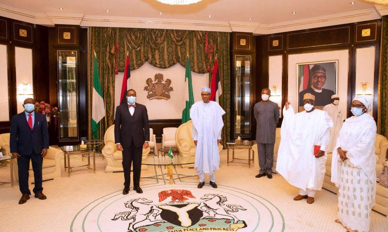 PRESIDENT BUHARI RECEIVES IN AUDIENCE PRESIDENT OF AfDB DR. ADESINA. JUNE 2 2020