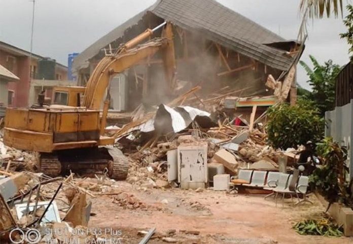 Enugu Pulls Down House of Man who Demolished Airport Fence