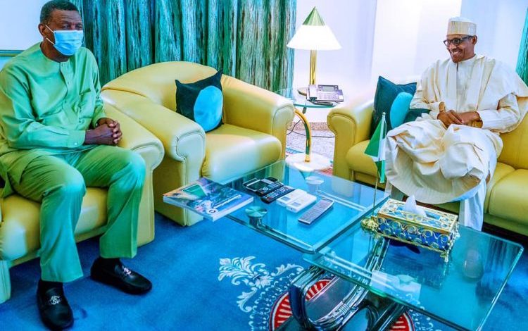 Buhari meets Pastor Adeboye at Aso Villa