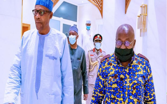 Buhari, Ghanaian President, Akufo-Addo Meet in Aso Rock