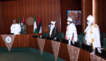 PRESIDENT BUHARI IN AN AUDIENCE WITH SELECTED TRADITIONAL RULERS LED BY SULTAN OF SOKOTO