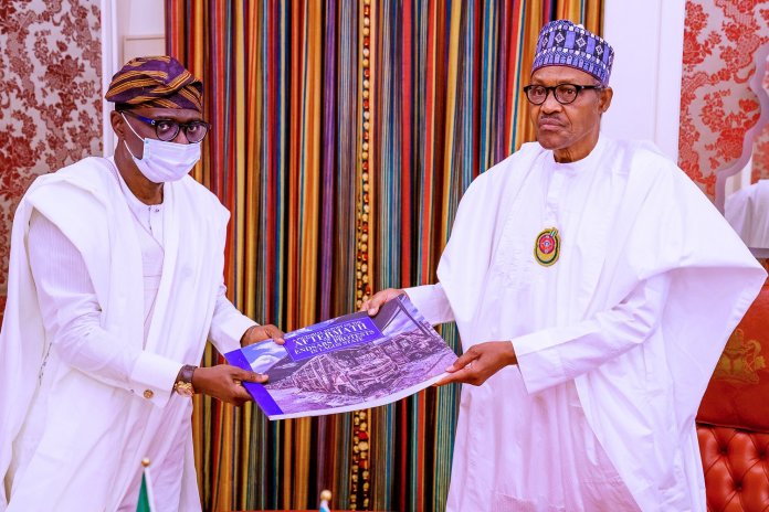 Sanwo-Olu Presents Report to Buhari on Lagos Destruction, Seeks Support