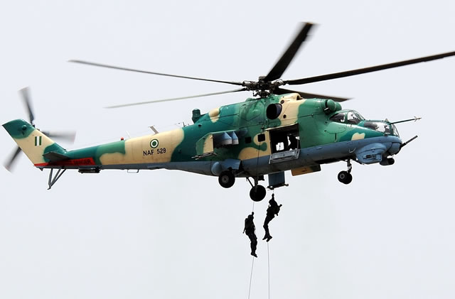 Military bombs terrorists, destroys six gun trucks, 40 motorcycles