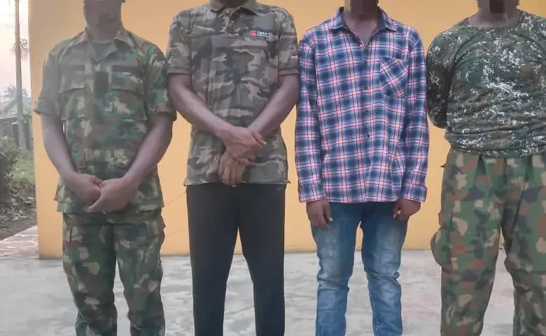 A’Ibom: Police apprehend 4 suspected kidnappers in military uniform