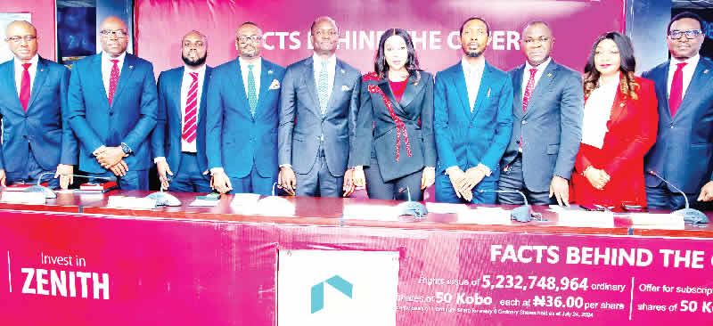 Zenith Bank begins N290bn capital raise