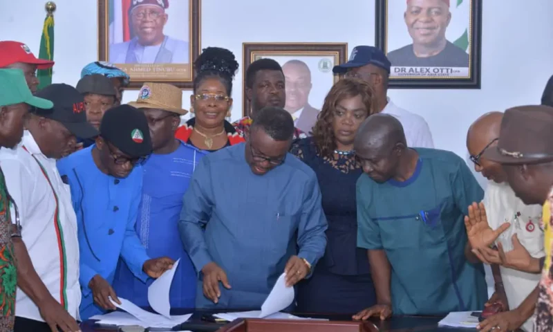 NLC, TUC jettison strike, sign minimum wage agreement with Abia govt