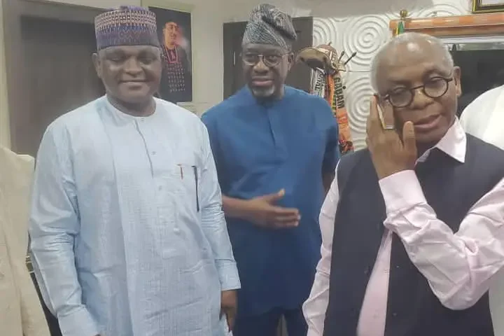 El-Rufai holds ‘strategic meeting’ with Al-Mustapha, SDP Chairman Gabam, PDP’s Segun Sowunmi